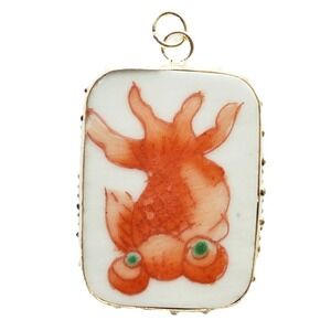 Hand Painted Porcelain Goldfish Pendant Japanese Koi Fish Focal
Rectangular Tile